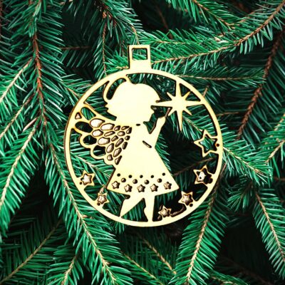 Boules de Noël en bois